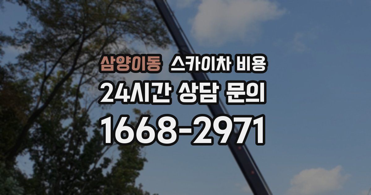 삼양이동 스카이차 비용