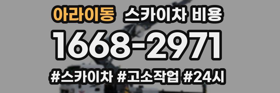 아라이동 스카이차 비용