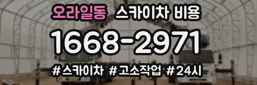 오라일동 스카이차 비용