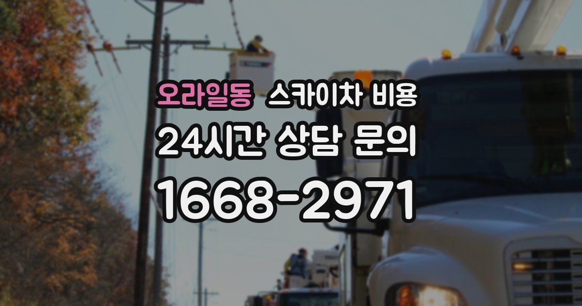 오라일동 스카이차 비용