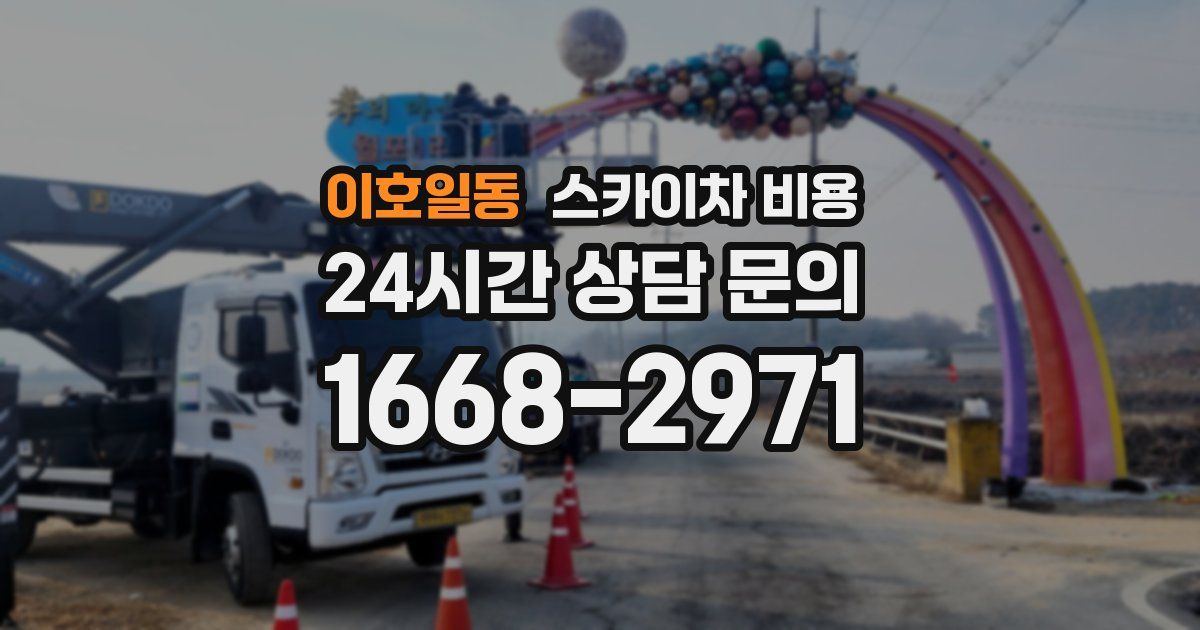 이호일동 스카이차 비용