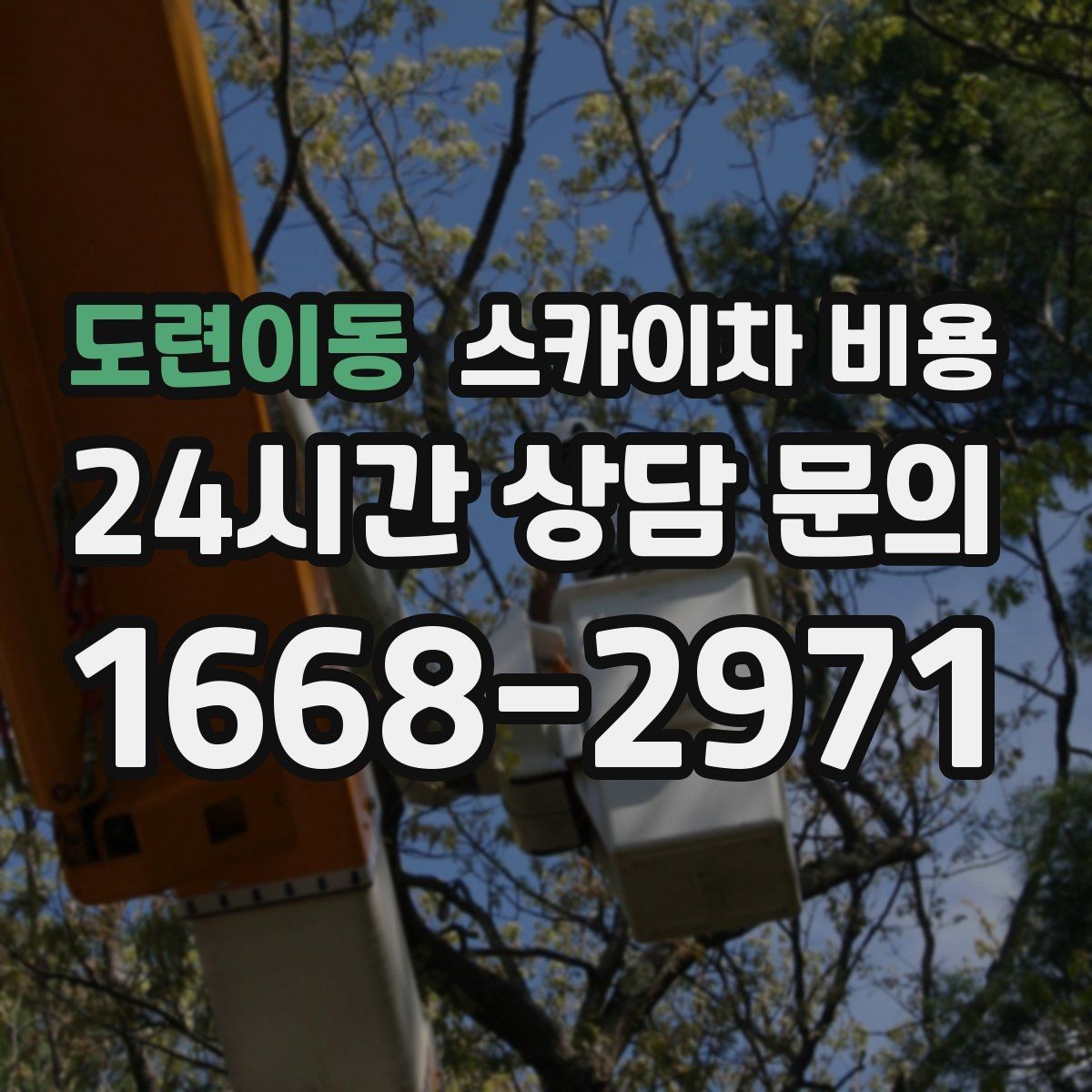 도련이동 스카이차 비용 한 번 부를 때 같이 하면 좋은 작업 리스트
