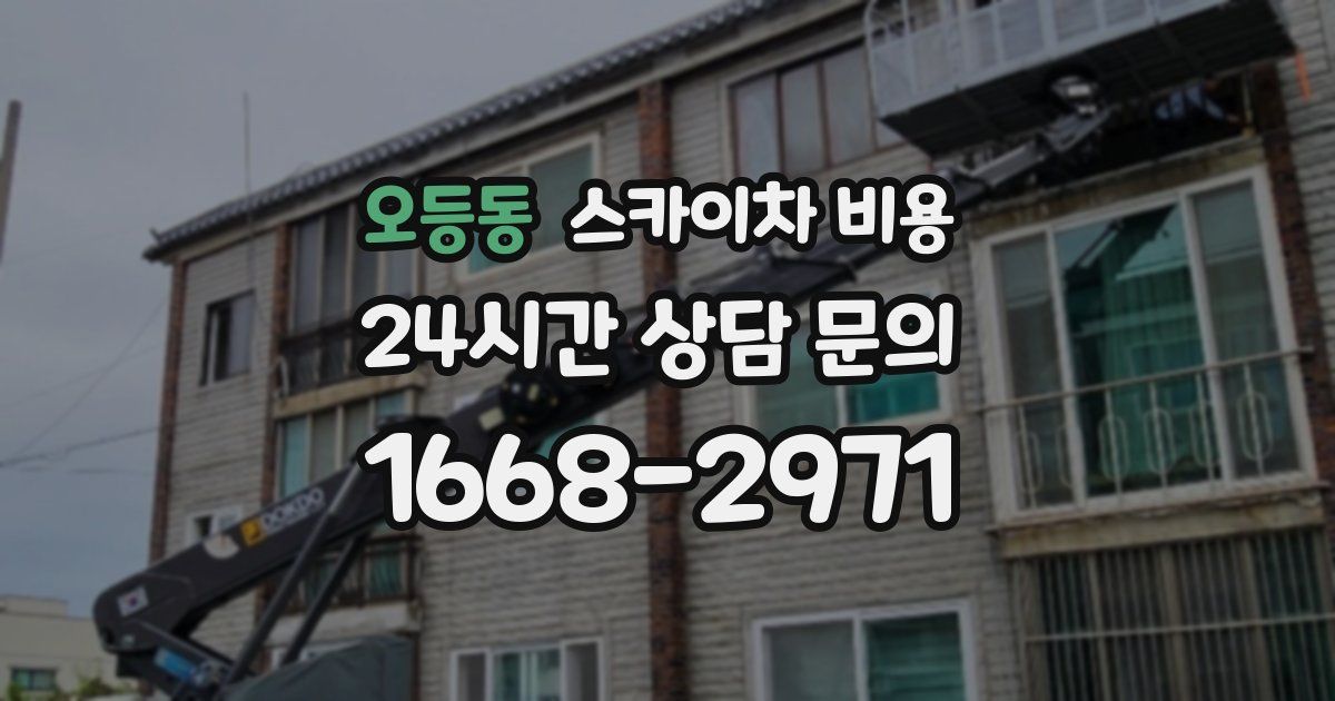 오등동 스카이차 비용