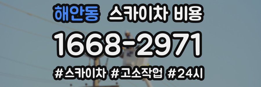 해안동 스카이차 비용