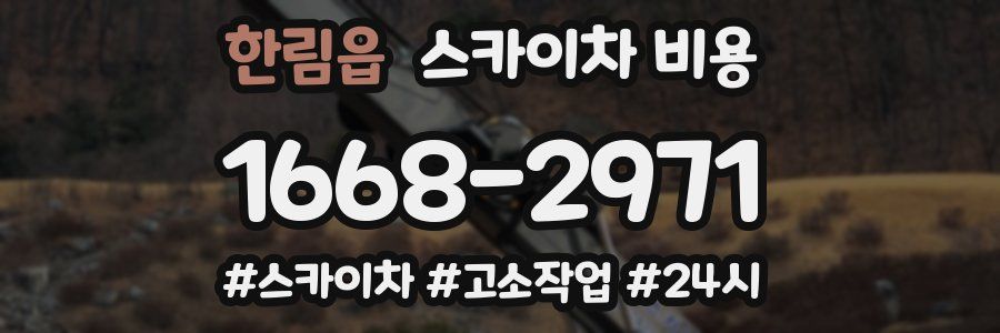 한림읍 스카이차 비용