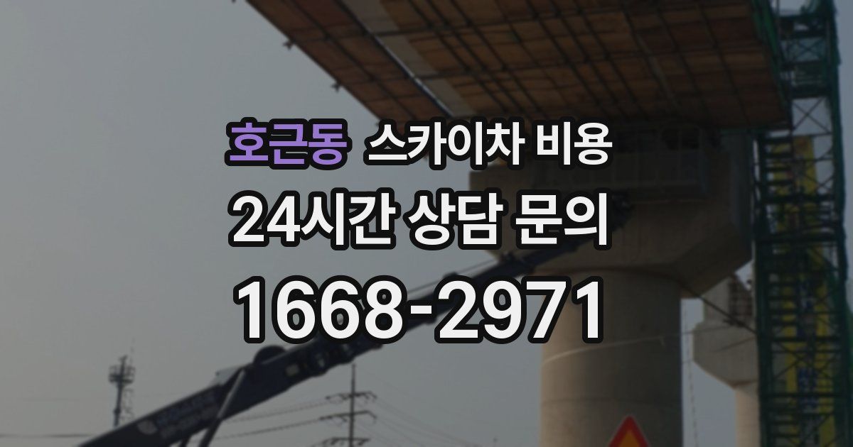 호근동 스카이차 비용