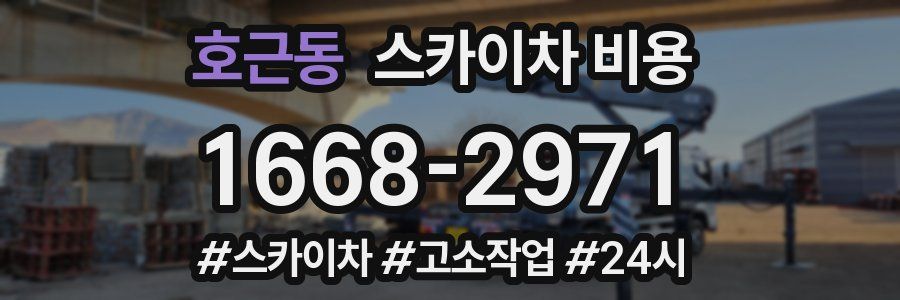 호근동 스카이차 비용