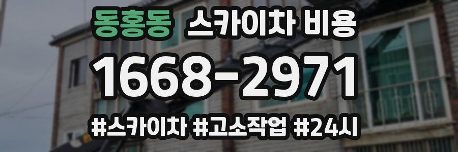 동홍동 스카이차 비용