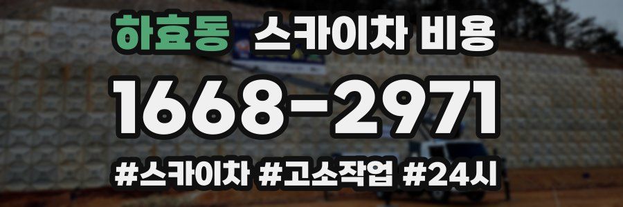 하효동 스카이차 비용