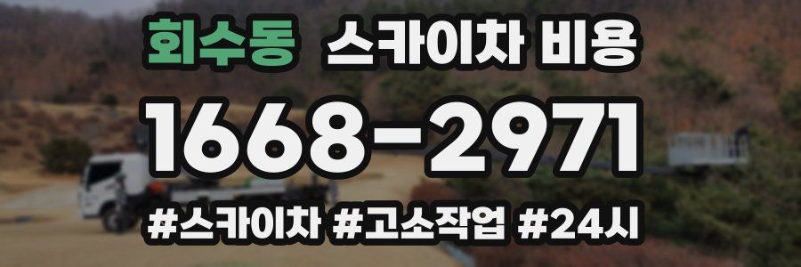 회수동 스카이차 비용