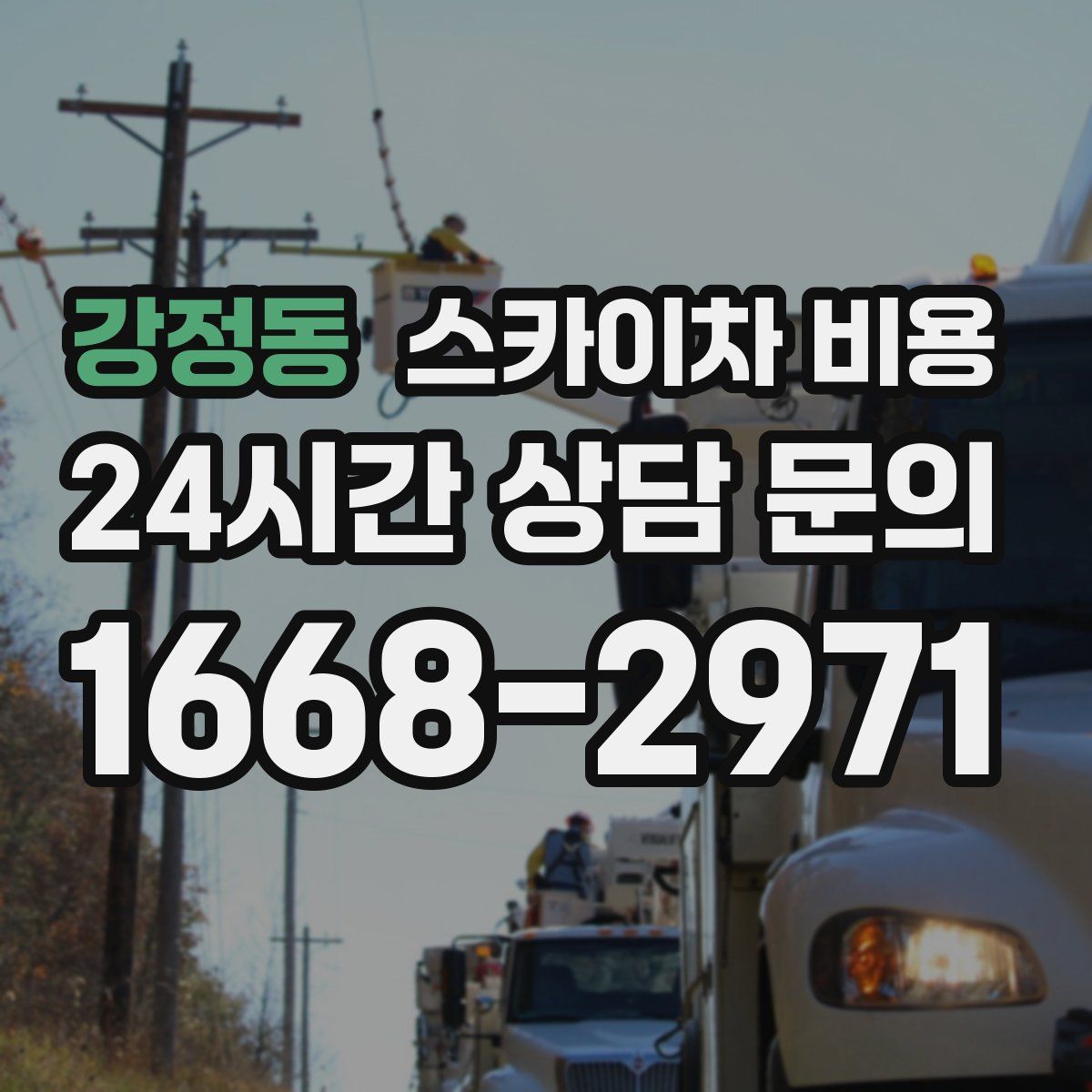 강정동 스카이차 비용