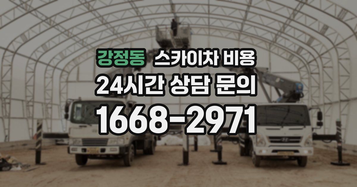 강정동 스카이차 비용