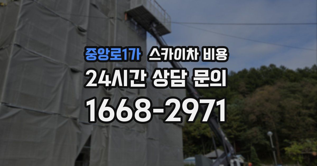 중앙로1가 스카이차 비용