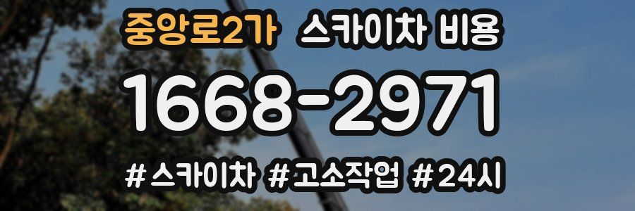 중앙로2가 스카이차 비용