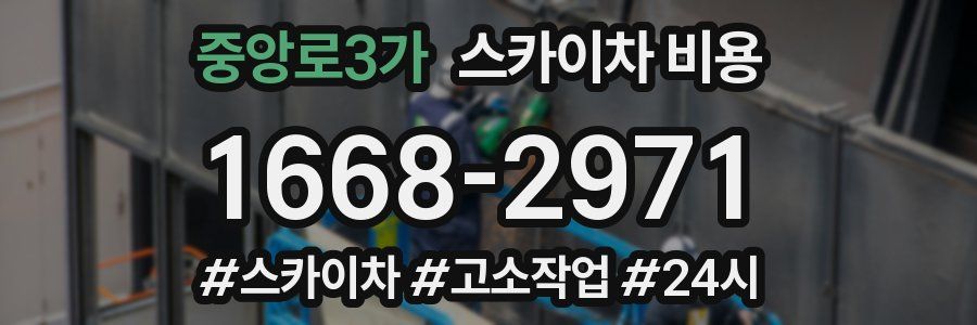 중앙로3가 스카이차 비용