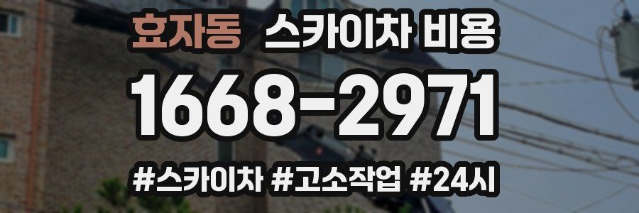 효자동 스카이차 비용