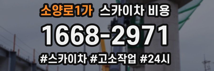 소양로1가 스카이차 비용