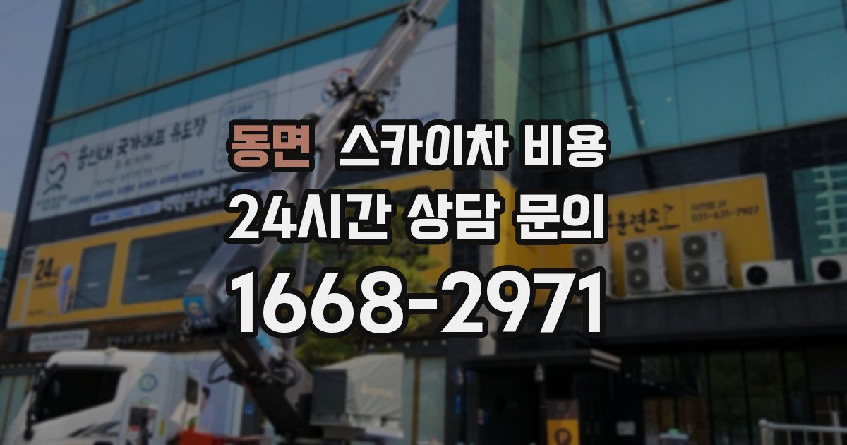 동면 스카이차 비용