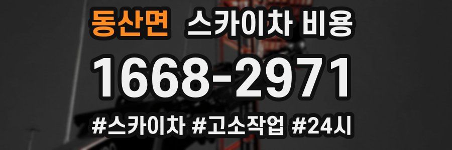 동산면 스카이차 비용