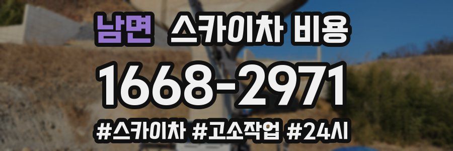 남면 스카이차 비용