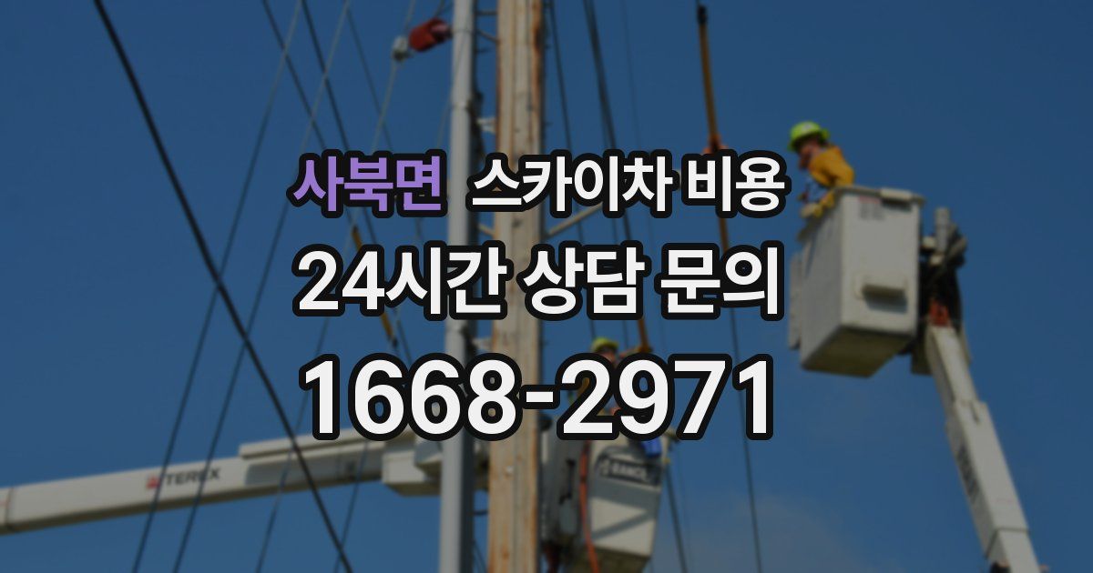 사북면 스카이차 비용