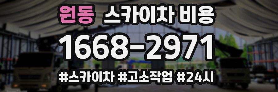 원동 스카이차 비용