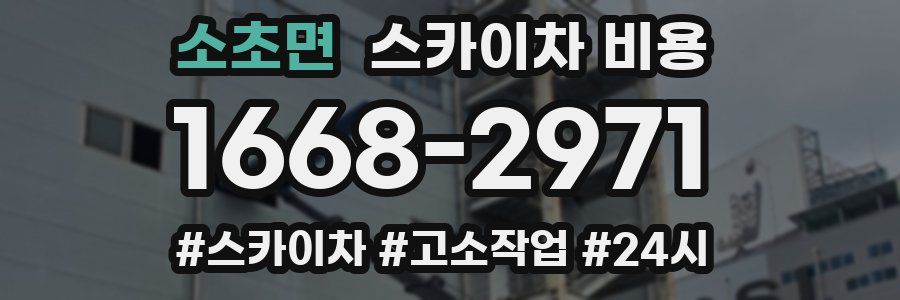 소초면 스카이차 비용