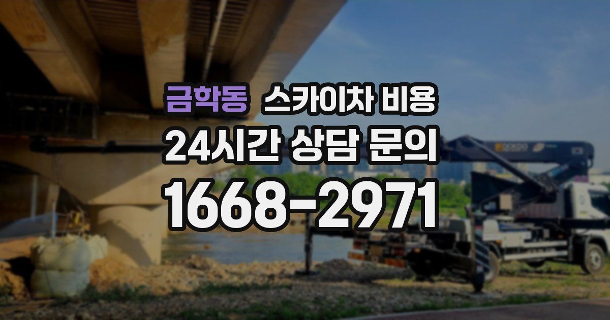 금학동 스카이차 비용