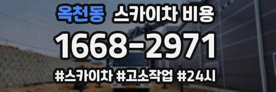 옥천동 스카이차 비용