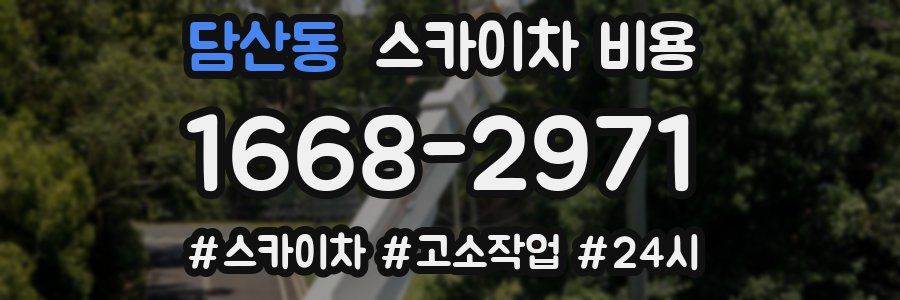 담산동 스카이차 비용