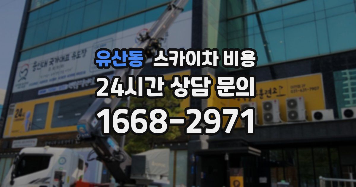 유산동 스카이차 비용