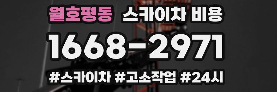 월호평동 스카이차 비용