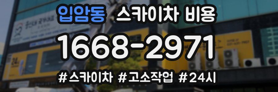 입암동 스카이차 비용