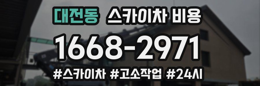 대전동 스카이차 비용