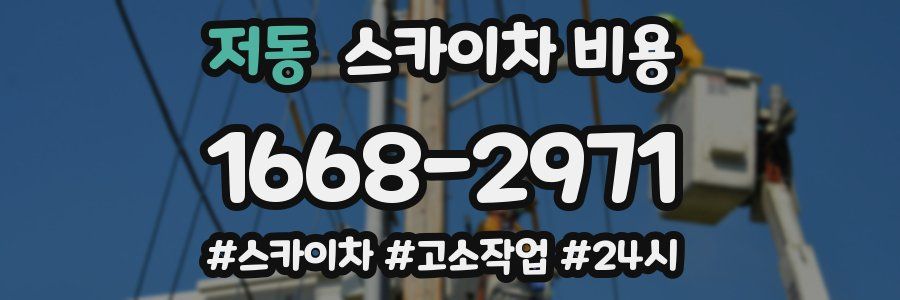 저동 스카이차 비용