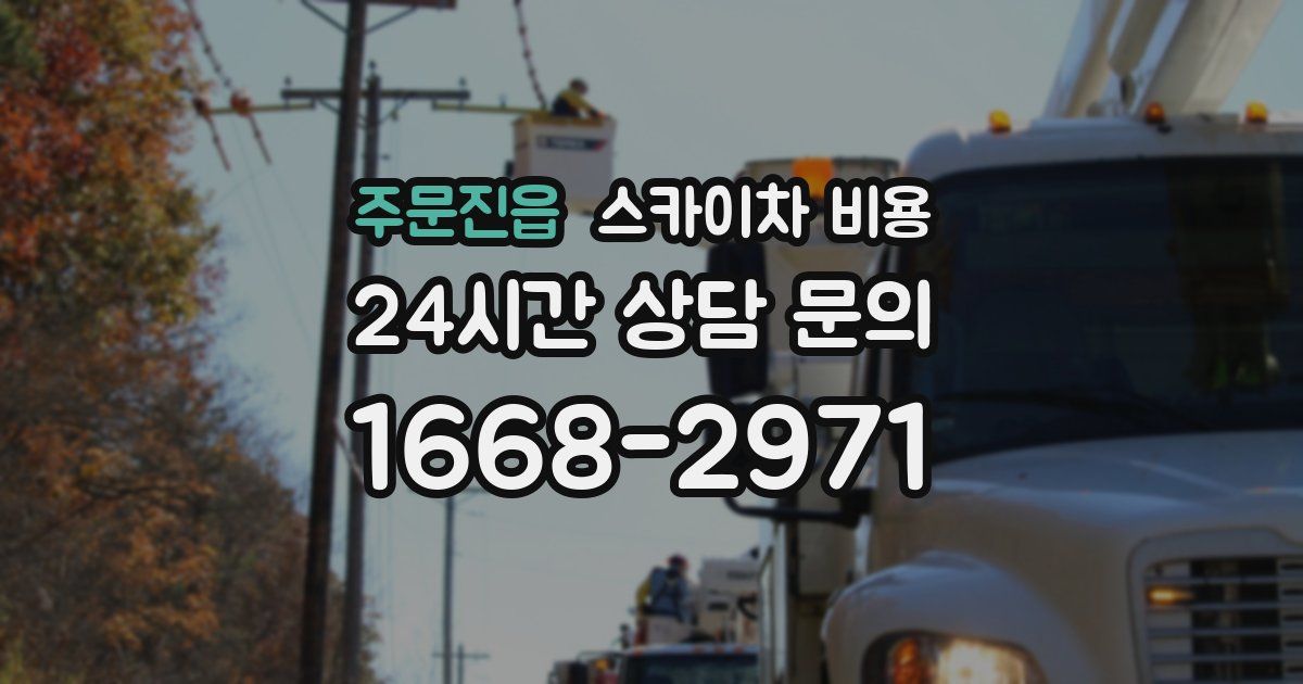 주문진읍 스카이차 비용