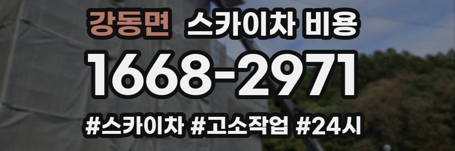 강동면 스카이차 비용