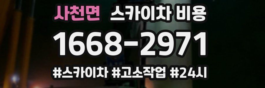 사천면 스카이차 비용