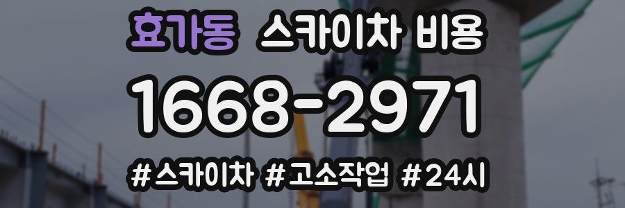 효가동 스카이차 비용