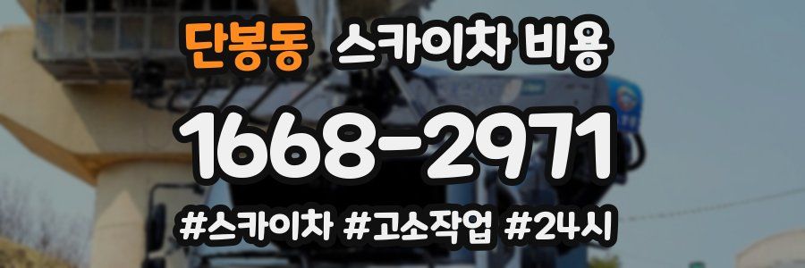 단봉동 스카이차 비용