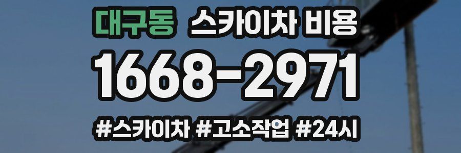 대구동 스카이차 비용