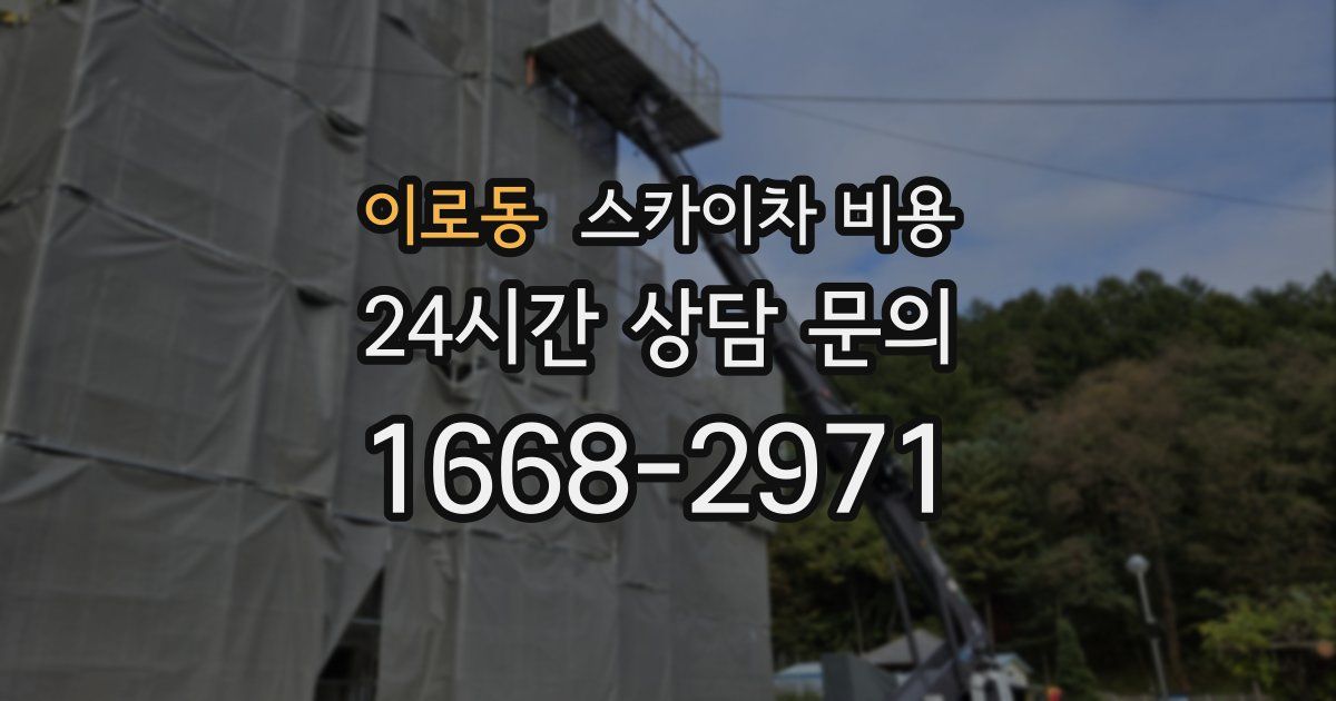 이로동 스카이차 비용