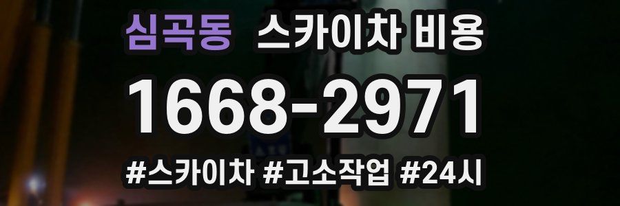 심곡동 스카이차 비용