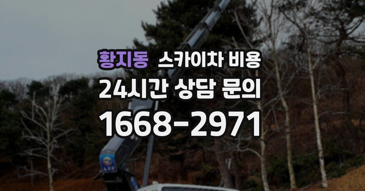 황지동 스카이차 비용