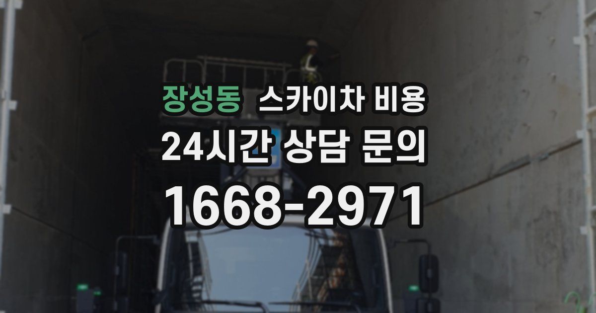 장성동 스카이차 비용