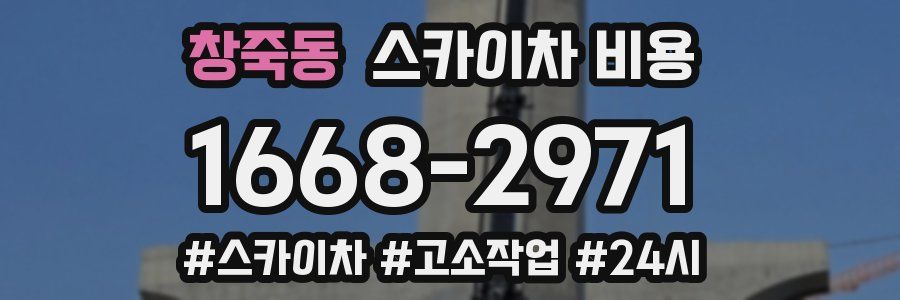 창죽동 스카이차 비용