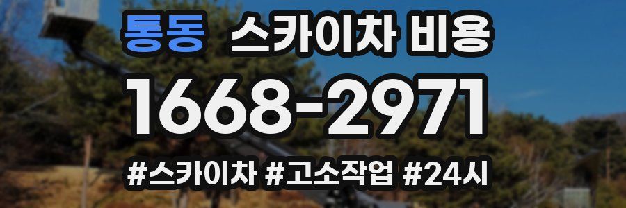 통동 스카이차 비용