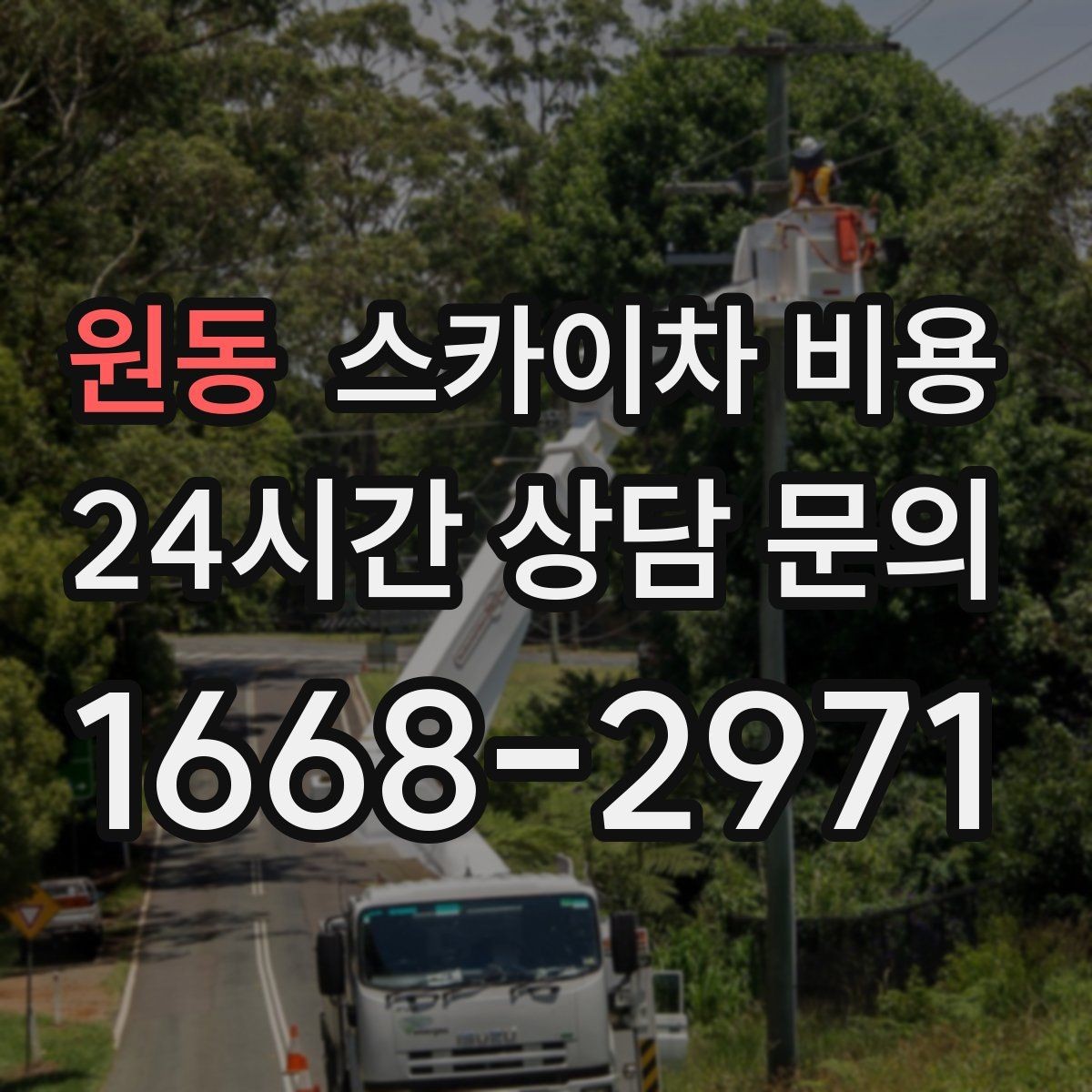 원동 스카이차 비용 전화보다 사진 문의가 빠른 이유