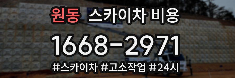 원동 스카이차 비용