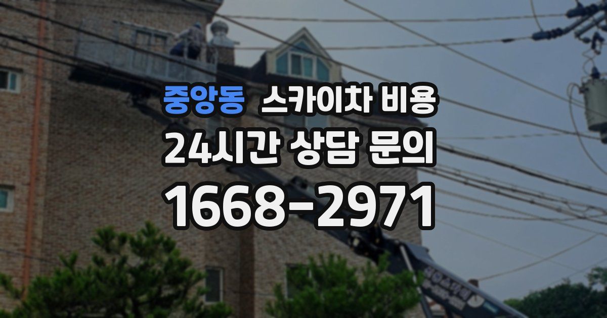 중앙동 스카이차 비용